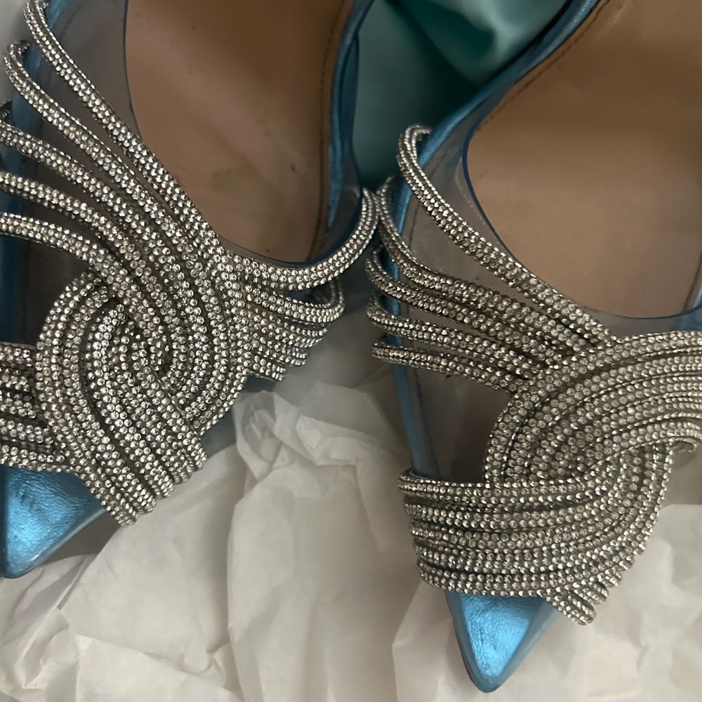 Aquazurra baby blue high point shoe - Picture 7 of 7